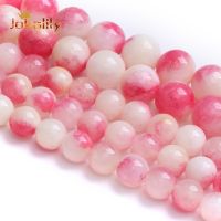 Natural Cherry Pink Jades Beads Stone Round Loose Spacer Beads For Jewelry Making DIY Bracelet Necklace Accessories 6/8/10mm 15 quot;