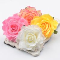 hot【cw】 3pcs Large 10cm Artificial Silk Heads Wedding Decoration Wreath Scrapbooking Fake Flowers