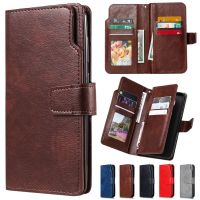 Retro PU Leather Case For Huawei P8 P9 P10 P20 P30 P40 Lite Pro 2017 Y6 Y7 Y9 2019 Y5P Y6P Card Slot Frame Holders Wallet Cover