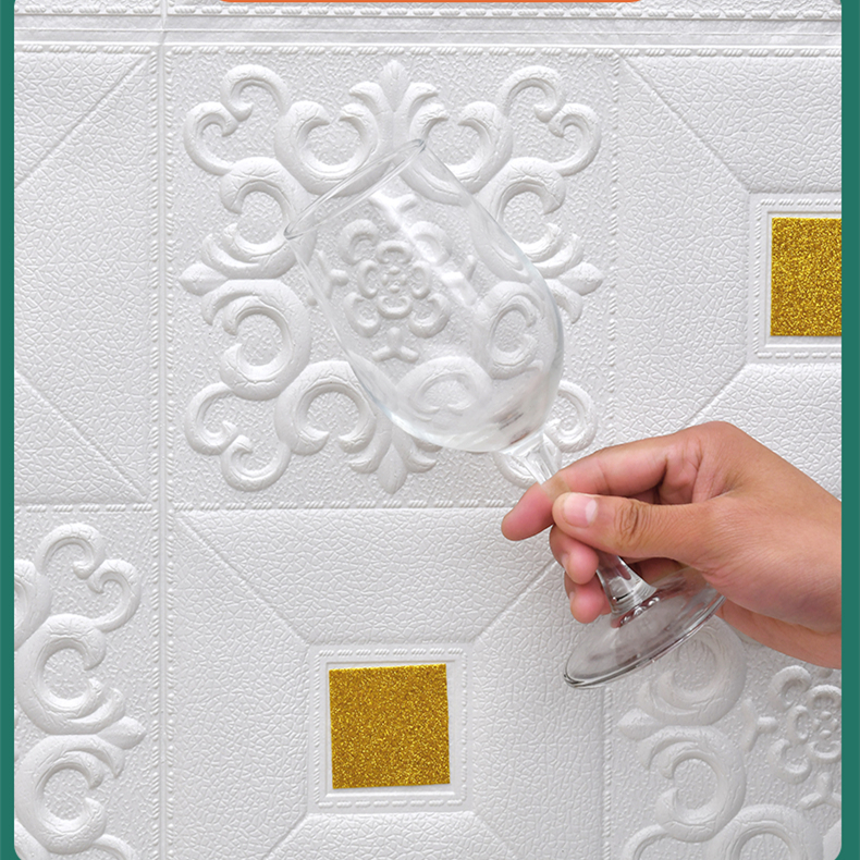 5m/10mx70cm 3mm DIY 3D Wallpaper Self Adaptive Foam Waterproof Wallpaper Cheap Decorate Wall Stickers Roof Decoration