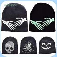 JHA9202888 ที่ส่องสว่างส่องสว่าง หมวกบีนนี่ ใยแมงมุมสไปเดอร์ ฤดูหนาวที่อบอุ่น หมวก skullies beanies ร้อย take โกธิค หมวกถักนิตติ้ง ชายหญิง