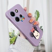 เคส PMP สำหรับ Infinix Note 30 Note 30 5G Infinix Note 30 Pro เคสโทรศัพท์ดีไซน์การ์ตูน Minie Mouse ลายขอบสี่เหลี่ยมเคสกล้องคลุมทั้งหมดปลอกซิลิโคนน้ำ