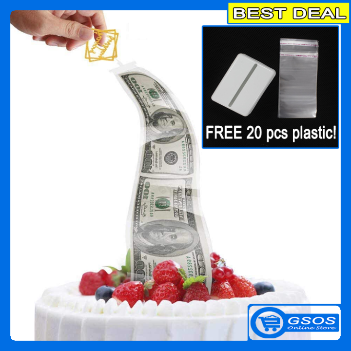 Money Cake Pulling Box 20 pcs 100 pcs Plastic Adhesive Surprise Money