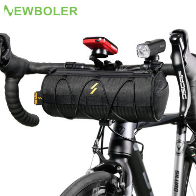 NEWBOLER กระเป๋าจักรยานแบบพกพากระเป๋าเป้สะพายหลังกันน้ำอเนกประสงค์ MTB โครงจักรยานเสือหมอบยางยืดกระเป๋าทรงหลอด