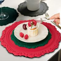 【CC】❅㍿۩  23/35CM Silicone Placemat Tablemat Resistant Insulation Non-Slip Coaster Bowl Washable Cup