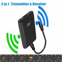 2 in 1 Wireless Bluetooth-compatible 5.0 Transmitter Receiver Chargable for PC Car Speaker 3.5mm AUX Hifi Music Audio Adapter