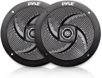 Pyle Low-Profile Waterproof Marine Speakers - 240W 6.5 Inch 2 Way 1 Pair Slim Style Waterproof and Weather Resistant Outdoor Audio Stereo Sound System, for Boat, Off-Road Vehicles - Pyle (Black)