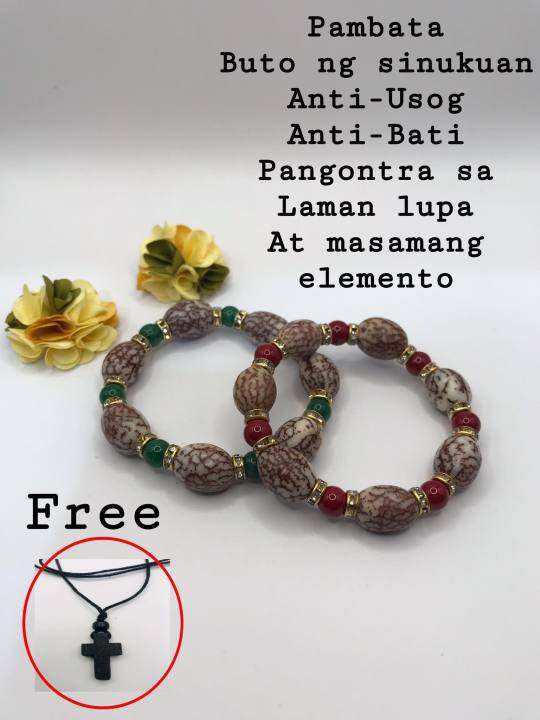 Jade Pambata Bracelet with Buto ng Sinukuan Bless and Cleanse Under Buyer Name Lazada PH