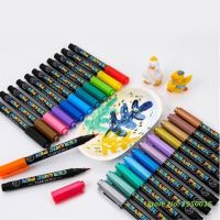 12/24 Colors High Temperature Oven Baked Ceramic Marker Pen Set Permanent Porcelain Marker Pen for Drawing on Ceramic Porcelain