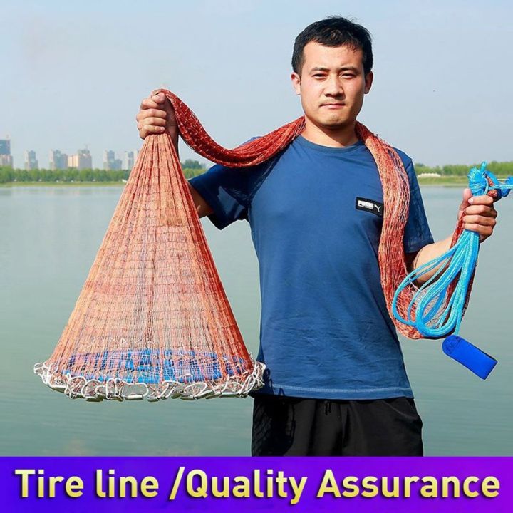 Available In Upgraded American Hand Cast Net with Flying Disc Easy