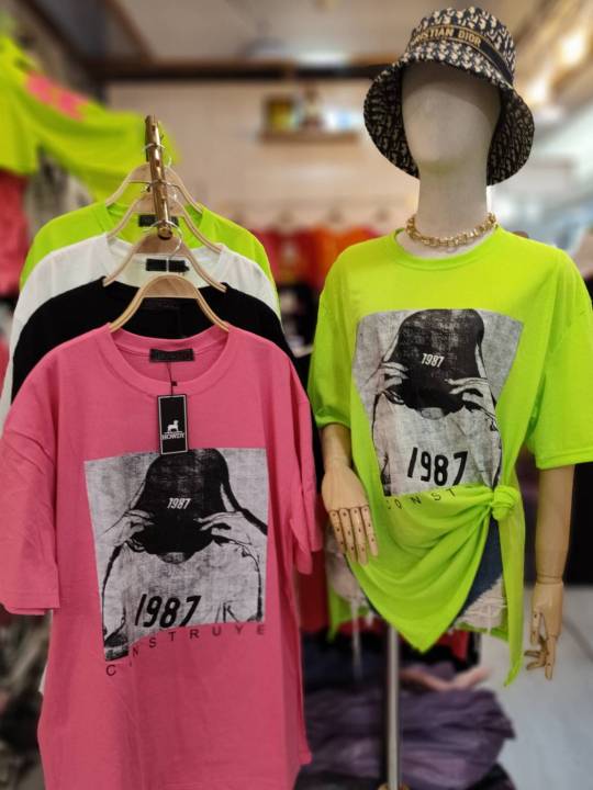 เสื้อยืดแฟชั่นใหม่เสื้อผ่าข้างโอเวอร์ไซส์เสื้อยืดตัวใหญ่