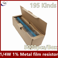 【2023】0pcs Metal film resistor 14W 1 0R~22M 6.8M 10M 10R 110R 1R 6.8R 1K 1.5K 3.3K 6.8K 10K 22K 47K 100K 2K2 4K7 ohm resistance.