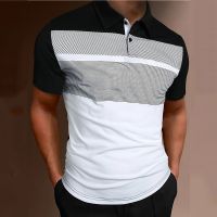 【CC】❏♦  Mens Polo Shirt Fashion Print Short Sleeve T Street Clothing Buttons Pullover Oversized Wear