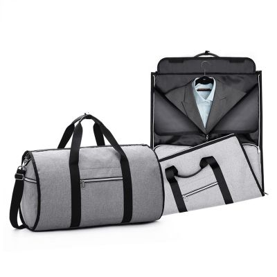 Portable Luxury Suit Storage Bag 2 in 1 Busines Travel Duffel Bag Mens Garment Bag Shoulder Trip Handbag Clothing Luggage Bag