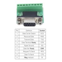 ติดตั้งง่าย DB9อะแดปเตอร์ขั้วต่อตัวเมียสำหรับขั้วต่อ RS485 RS232