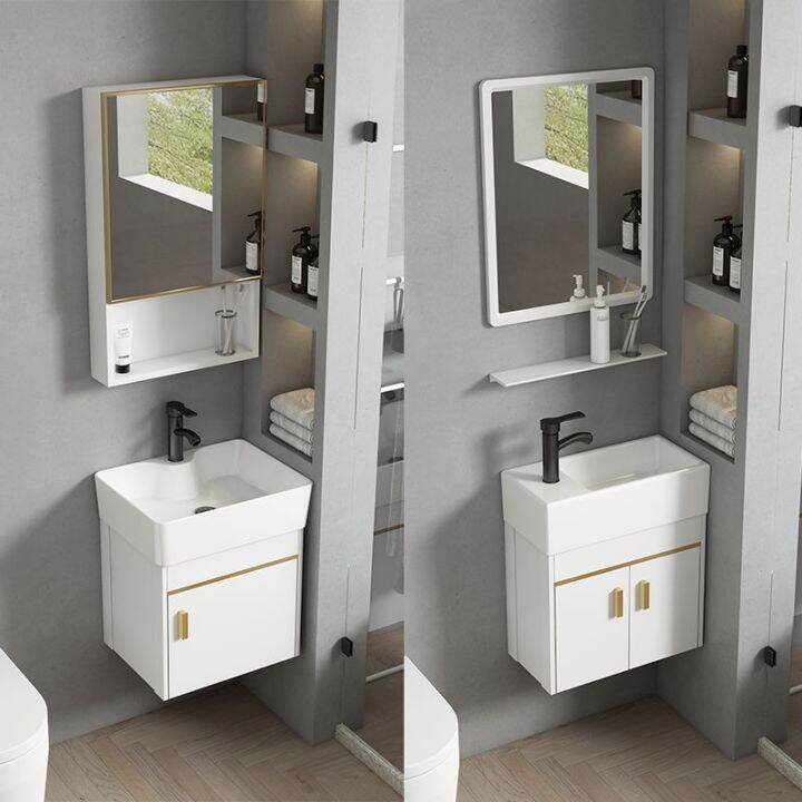 Porcelain washbasin integrated bathroom wallmounted small