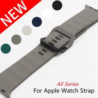 สำหรับสายคาด Apple Watch 9 8อัลตร้า SE 7 6 5 4สายแบบคลื่นซิลิโคนสำหรับสายคาด Apple Watch 49มม. 44มม. 40มม. 41มม. 45มม. สำหรับ I Watch 9สายรัดข้อมืออัลตร้า2