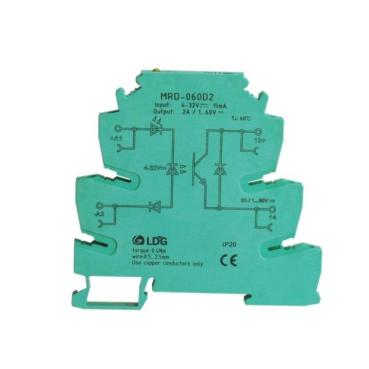 5PCS MRD060D2 Innovative LED Indication 2A Input 5V 12V 24V DC SSR Solid Sate Relay Inter DIN