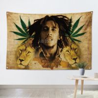 BOB MARLEY Reggae Rock Band Poster Scrolls Bar Cafes Bedroom Home Decoration Tapestry Banners Hanging Art Waterproof Cloth