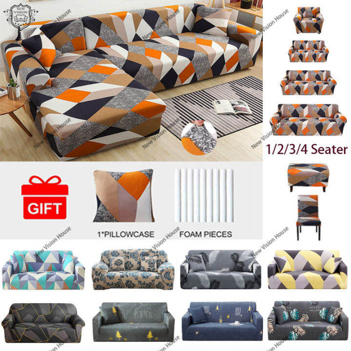 Sofa Cover 1/2/3/4 Seat stretchable and Elastic L Shape Universal Couch Cover Lazada PH
