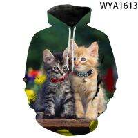 Cat Fashion Hoodies 3D Printed Men Women Children Sweatshirts Boy Girl Kids Streetwear Pullover Long Sleeve Casual Cool Tops