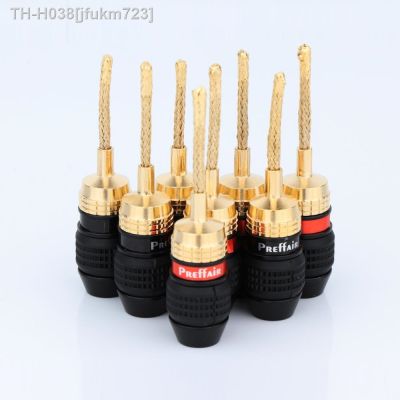8Pcs BA1465 Preffair High Quality Speaker 2mm Pin Copper Wire Braided Banana Plugs Connector HIFI Speaker Cable Plug