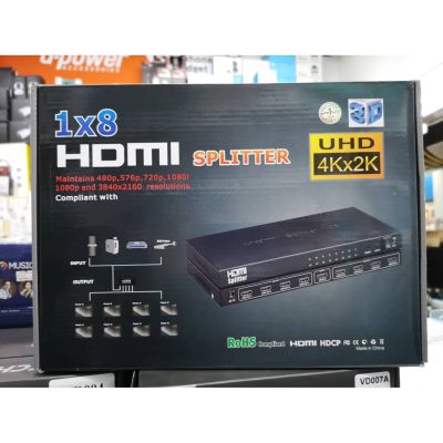 HDMI SPLITTER 1X8 UHD 2k 4k.