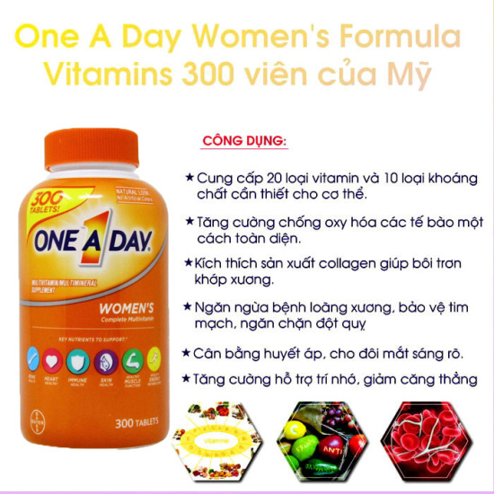 Viên uống vitamin tổng hợp cho nữ dưới 50 tuổi one a day women s health - ảnh sản phẩm 2