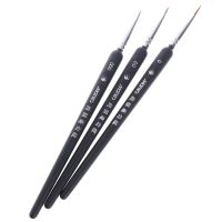 【CC】 3pcs 0/ 00/ Wolf Hair Brushes Set for Detail Painting Miniature Watercolor Gouache Paint