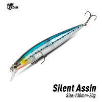 LEYDUN ลอย Sea BASS เหยื่อตกปลาเหยื่อ 130mm 20g Minnow Lures พร้อมแฟลชใบมีด Hard Lure Good Action Wobblers Tackle PIKE-Luqiande