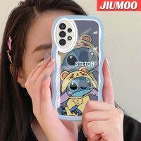 JIUMOO เคสปลอกสำหรับ Samsung กาแลคซี A04s A13 5G ลายการ์ตูนน่ารักสติทช์ดีไซน์ใหม่สีสันสดใสเคสโทรศัพท์โปร่งใสป้องกันเลนส์กล้องกล่องกันกระแทกเคสซิลิโคนอ่อนชัดเจน