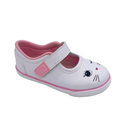 Toezone รองเท้าสำหรับเด็กหัดเดิน รุ่น Benji FS White/Pink