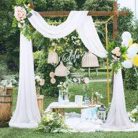 【CC】✒  Wedding Arch Drape Tulle Draping Curtain Drapery Backdrop Supplies Sheer Ceremony Reception Swag Hanging