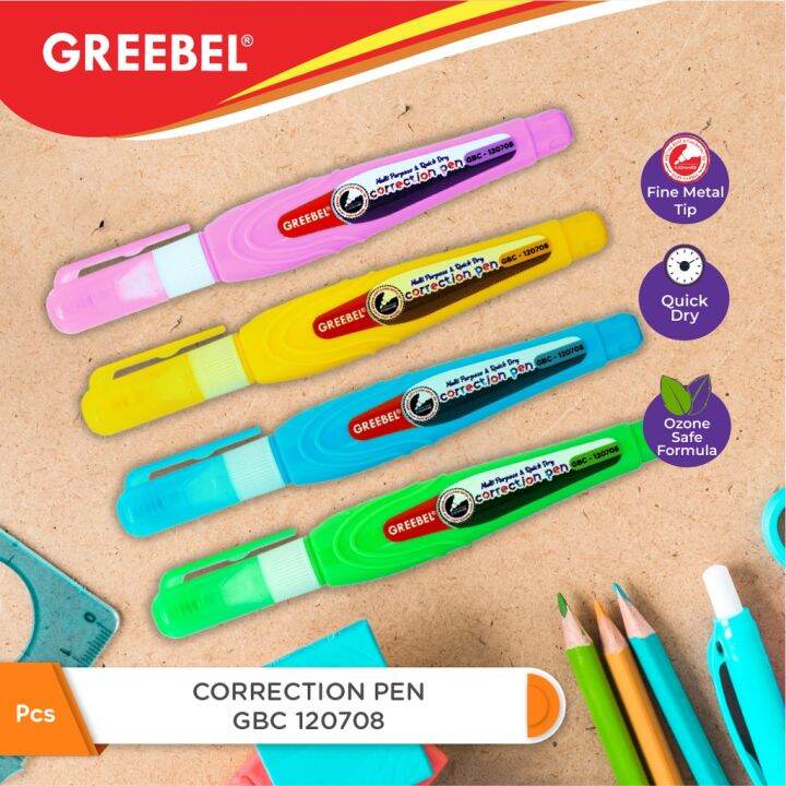 GREEBEL Correction pen Tipex Cair Tip X Tipe Ex / CORRECTION PEN GBC