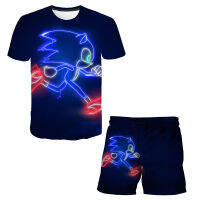 Summer Baby Boys Clothing Sets Sonic 3d Print Outfits Top + Shorts 2pcs Casual Sports Set 2021 new