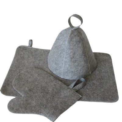 1 Set Anti Heat Sauna Hat Thicken Wool Felt Shower Cap Hair Turban Quickly Towel Drying Towel Hats Sauna Bathroom Accessories Showerheads