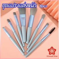 ชุดแปรงแต่งหน้า 8  ชิ้น แปรงคิ้ว แปรงปัดแก้ม makeup brush set