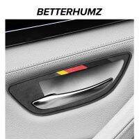 Betterhumz Alcantara For BMW F10 F18 Serie 5 2011-2017 Interior Door Handle Frame Cover Decoration Stickers Tuning Accessories