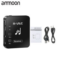 [ammoon]ตัวรับสัญญาณ M-VAVE WP-10 2.4กิกะเฮิร์ตซ์ตัวรับสัญญาณแบบชาร์จไฟได้หลังหูของระบบส่งหูฟังมอนิเตอร์