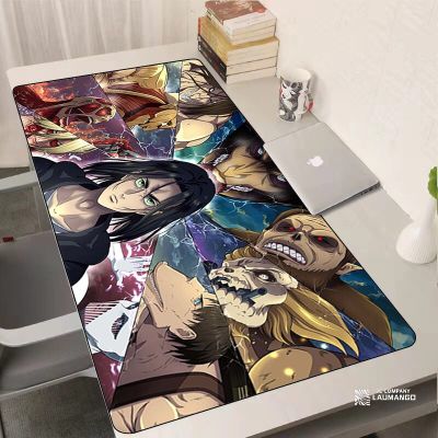Attack On Titan Mouse Pad Gaming Accessories Keyboard Large Rubber Desk Mat Anime Computer Carpet Pc Gamer Non-slip Mousepad Xxl Basic Keyboards
