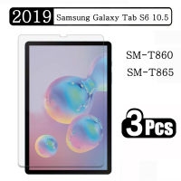 (3แพ็ค) กระจกนิรภัยสำหรับ S Amsung G Alaxy Tab S6 10.5 2019 SM-T860 SM-T865 T860 T865ป้องกันรอยขีดข่วนแท็บเล็ตป้องกันหน้าจอ