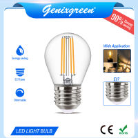 Genixgreen Led เอดิสันหลอดไฟ4วัตต์วินเทจเส้นใยหลอดไฟประหยัดพลังงาน220โวลต์หลอดไฟ2700พันอบอุ่นสีขาวหลอดไฟ LED สำหรับบ้าน