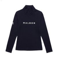 MALBON หมวกชาวประมงเกาหลีใต้เสื้อผ้าสตรีคนรักกอล์ฟชุดคอเต่าแขนยาวกอล์ฟทำให้เสื้อกีฬาแห้งเร็ว