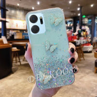 ใหม่เคสโทรศัพท์ Honor X9A X7A ฝาหลัง Glitter ผีเสื้อ Transparent Bling เคสมือถือฝาหลัง HonorX9A