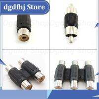 Dgdfhj Shop Audio Video Connector 3 RCA AV Coupler Mini RCA 2RCA 3RCA male Female To Female Adapter Socket Extension Converter