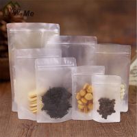 50 Pcs Plastic Translucent Candy Biscuit Self Seal Zipper Ziplock Packing Kitchen Bakery Food Package Bags Food Storage Dispensers