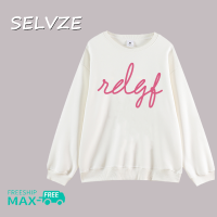 SELVZE เสื้อมีฮู้ดแขนยาวขนาดใหญ่รูปแบบรอบคอแถบสำหรับ