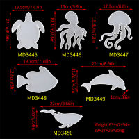 6Pcsset DIY Sea Turtle Crystal Epoxy Mold Marine Life Coaster Mold Silicone Resin Combination Set Dolphin