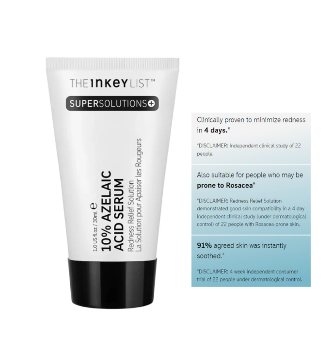 SuperSolutions 10% Azelaic Serum Redness Relief Solution - The INKEY List