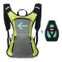 LED Turn Signal Backpack IPX5 Waterproof Reflective Backpack with Direction Indicator USB Rechargeable Safety Light Bag Wireless Remote Control Bicycle Bag for Cycling Running Walking Jogging